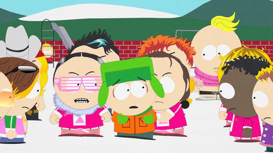 Stan, Cartman, Kenny, kyle, Craig, Tolkien, Clyde, Tweek, metrosexuals, gay/homosexual,  Bullying - Straight Bashing - South Park (Video Clip) | South Park Studios  Global
