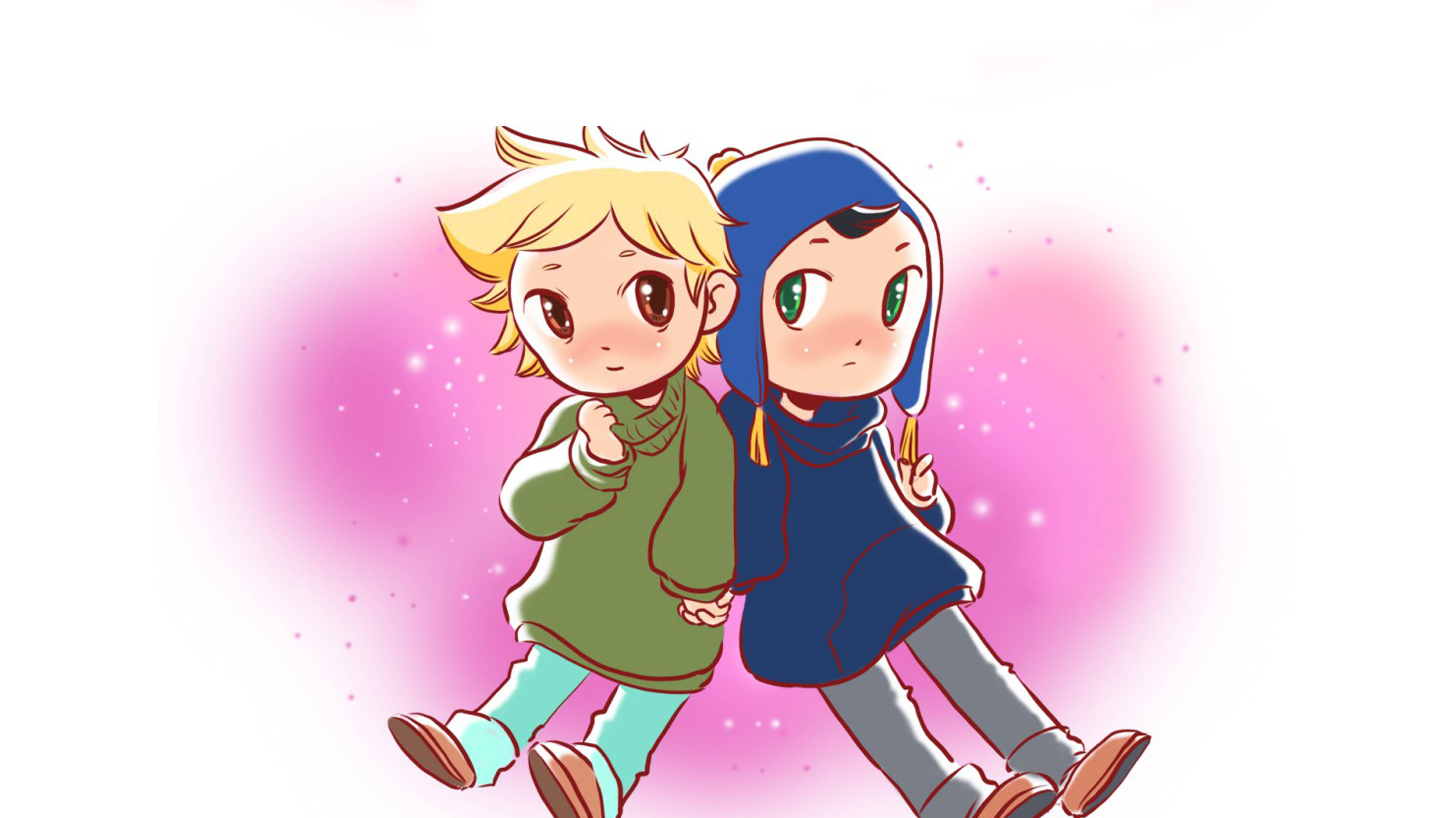 craig and tweek south park anime