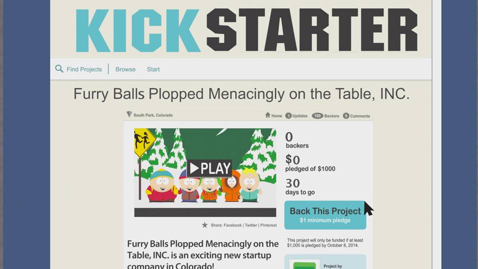 Furry Balls Plopped Menacingly On The Table, INC. South Park (Video