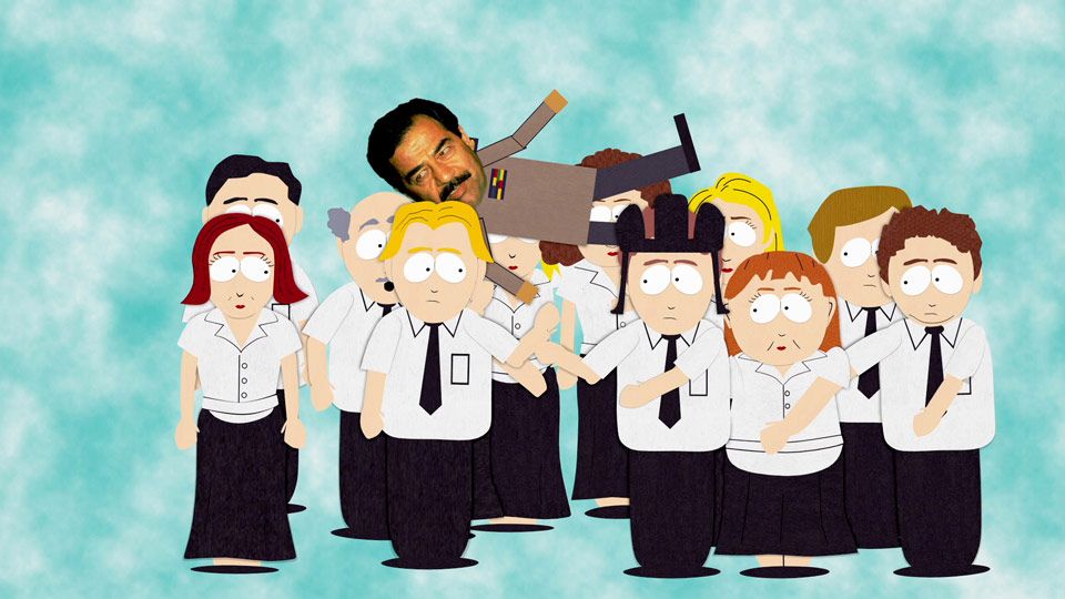 Satan Saddam Hussein Mormon Heaven Bob Crime Theater Goodbye 