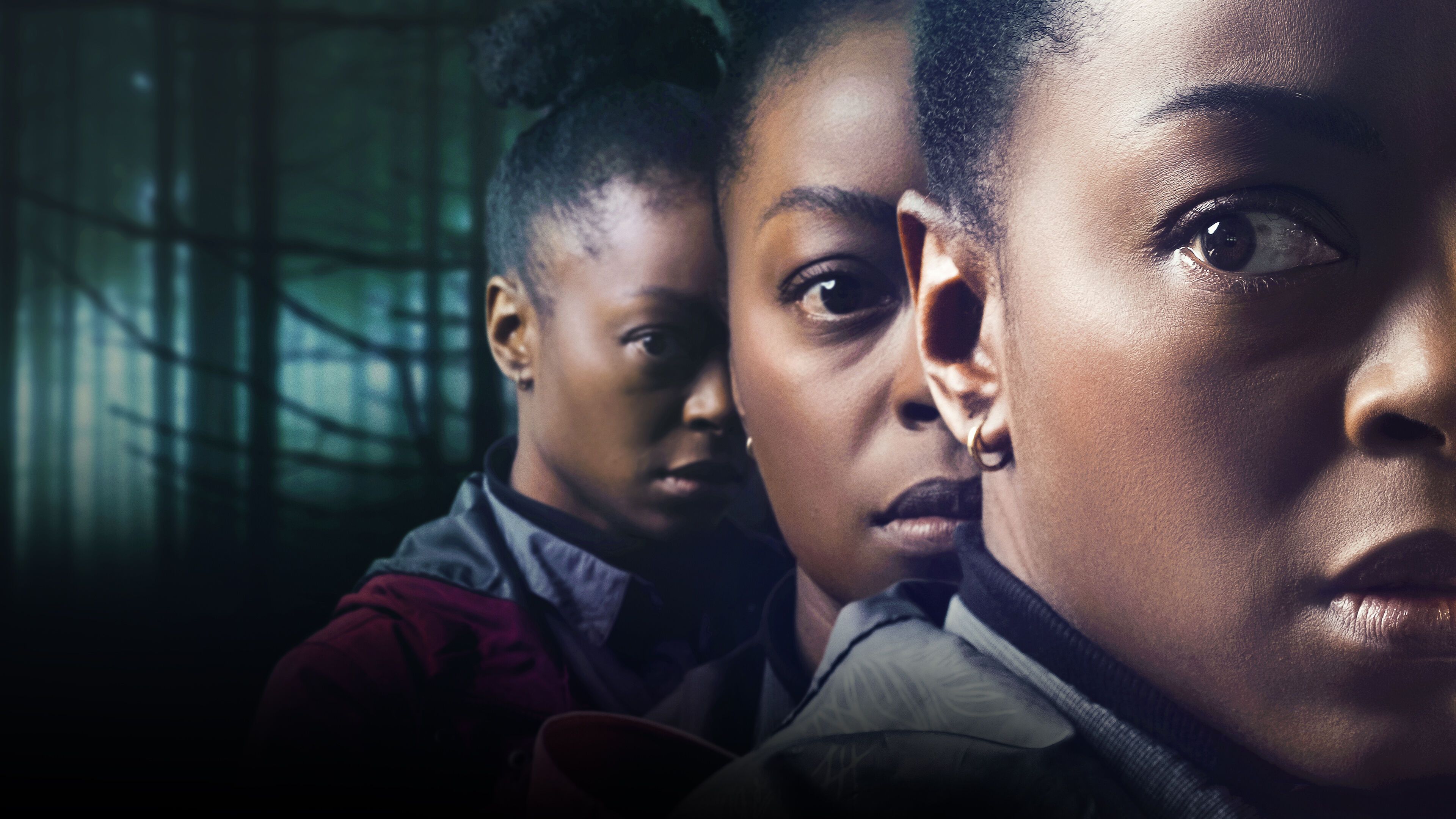 Multiple versions of Danielle Deadwyler in a forest