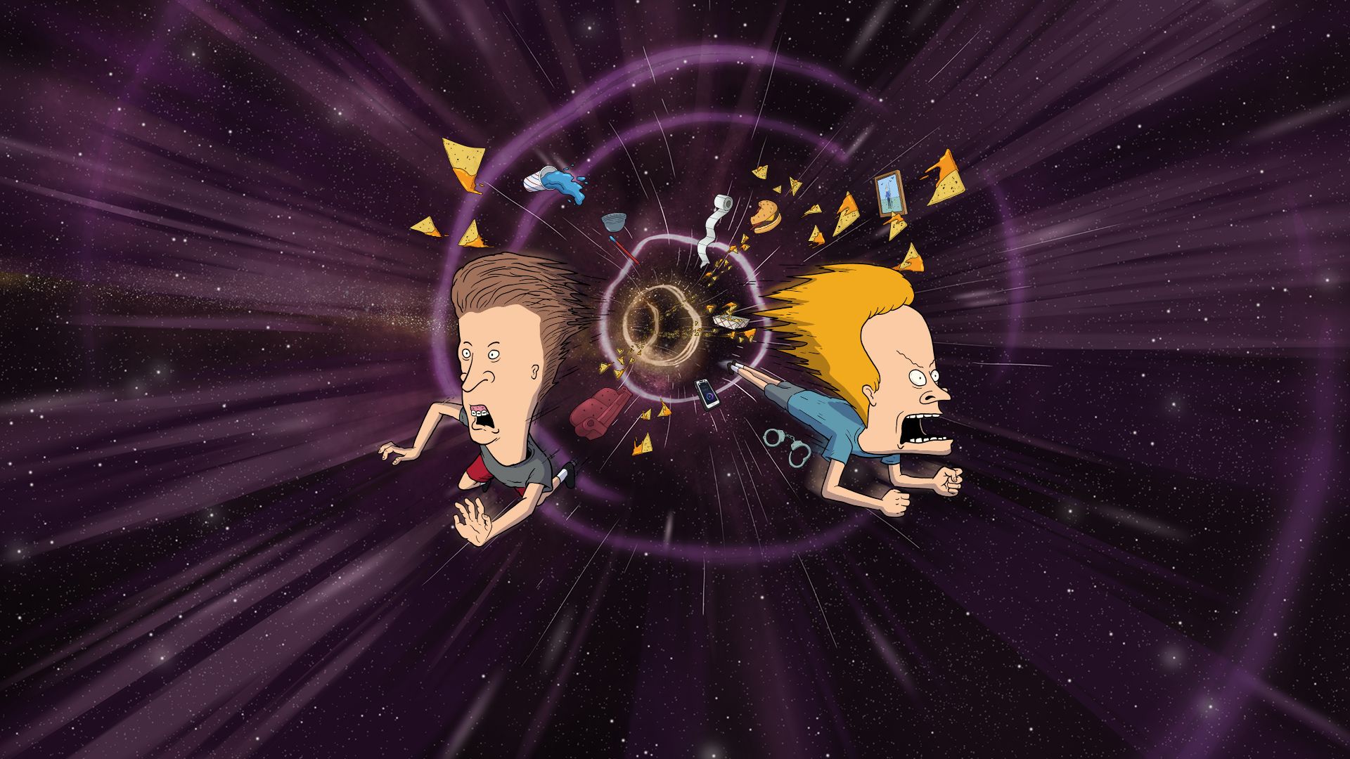 Beavis and Butt-Head Do the Universe key art.